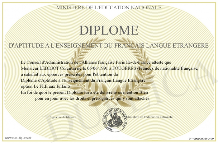 diplome francais pour etrangers